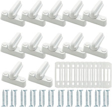 12 Pieces Sash Jammer White Strong Aluminum Alloy Extra Security Locks Sash Bloc
