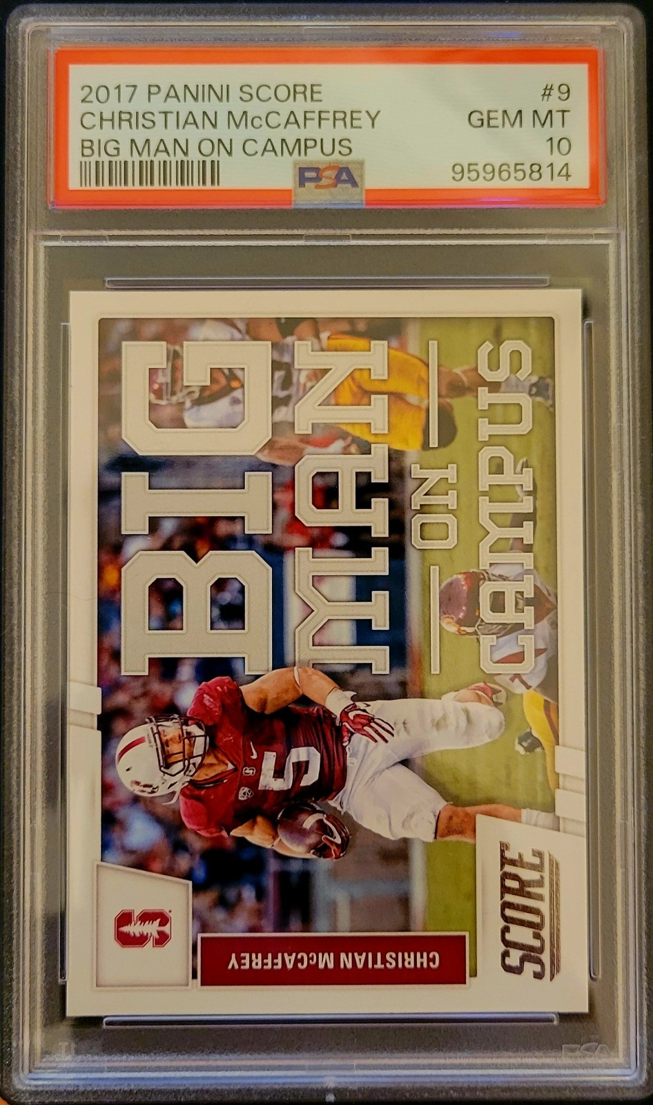 Christian McCaffrey Panini Score Big Man on Campus #9 Base