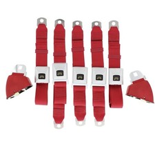 1964-67 Gm A Body Retractable Red Deluxe Seat Belts Stagecoach Fr 442 Gto