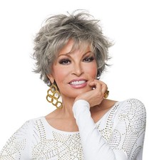 Raquel Welch Voltage Wig R60 White Mist Color Large Size by Hairuwear Memory Cap