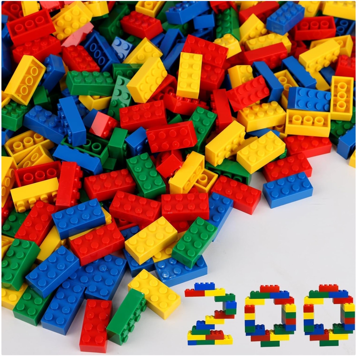 Kreatives 200 Teile 2x4 Bausteine Set für die Fantasieentwicklung von Kindern
