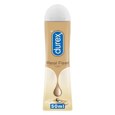 Durex Real Feel Lube 50ml   Water-Based Personal Lubricant for Men & Women