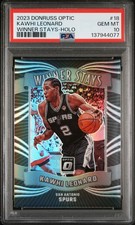 2023 PANINI DONRUSS OPTIC WINNER STAYS HOLO #18 KAWHI LEONARD PSA 10