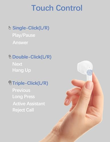 Bluetooth Headphone Small Ear Bud for Women Girls Workout Sports Earphones 5.3 - Picture 8 of 8