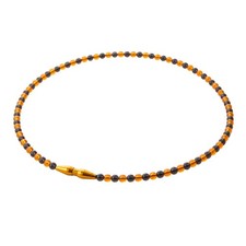 phiten RAKUWA Necklace EXTREME Crystal Touch Orange Black 50cm