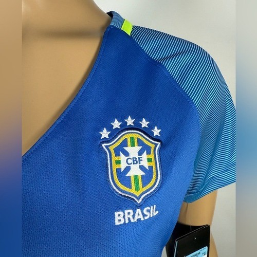 Nike Dri-Fit Damen Neu mit Etikett Größe Medium Brasilien CBF Auswärtstrikot 2016 - Bild 3 von 14