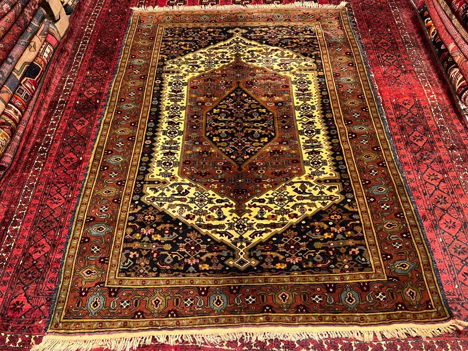 ARTÍCULO DE COLECCIÓN Tinte vegetal natural tribal antiguo lana kurca caucásica kazaja Foto 3 de 4