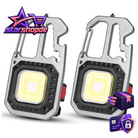 Cob-SchlüSselanhäNger 800 Lumen LED Wiederaufladbar 2 StüCk Taschenlampe