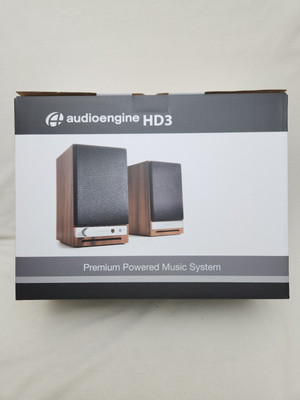 NEW~Audioengine HD3 Walnut Wireless Powered Speakers, 1 PAIR.
