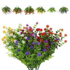 Outdoor Kunstblumen 12 Konvolut Kunstpflanzen für Heimdekoration