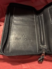 Franklin Covey Zip Around Wallet Black Made In USA