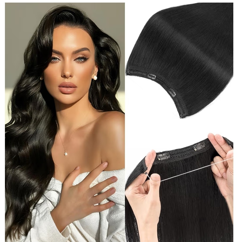 Rich Choices 100% Human Hair Halo Extension 16 display picture 1