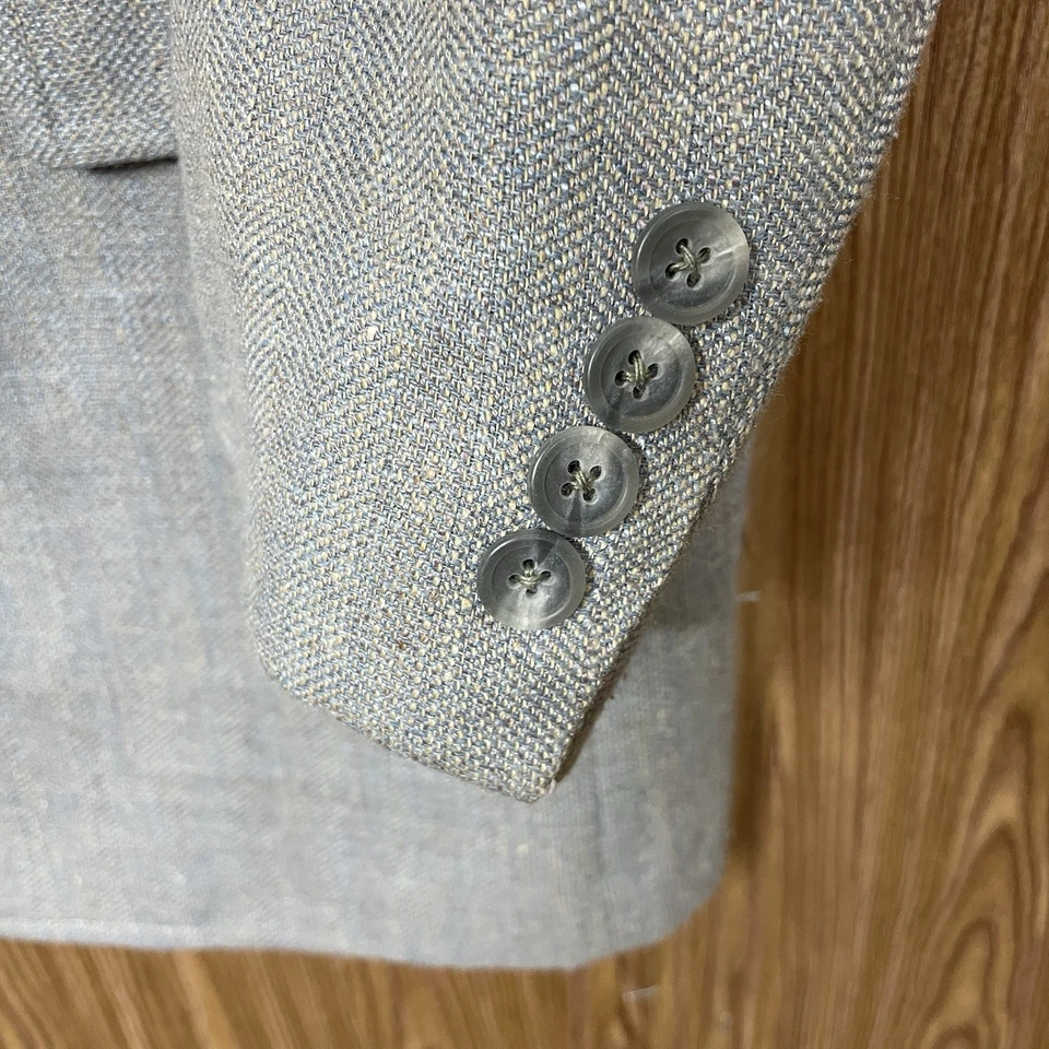 Abrigo deportivo Hart Schaffner Marx para hombre 38R azul multicolor espiga hecho en EE. UU. Foto 3 de 4