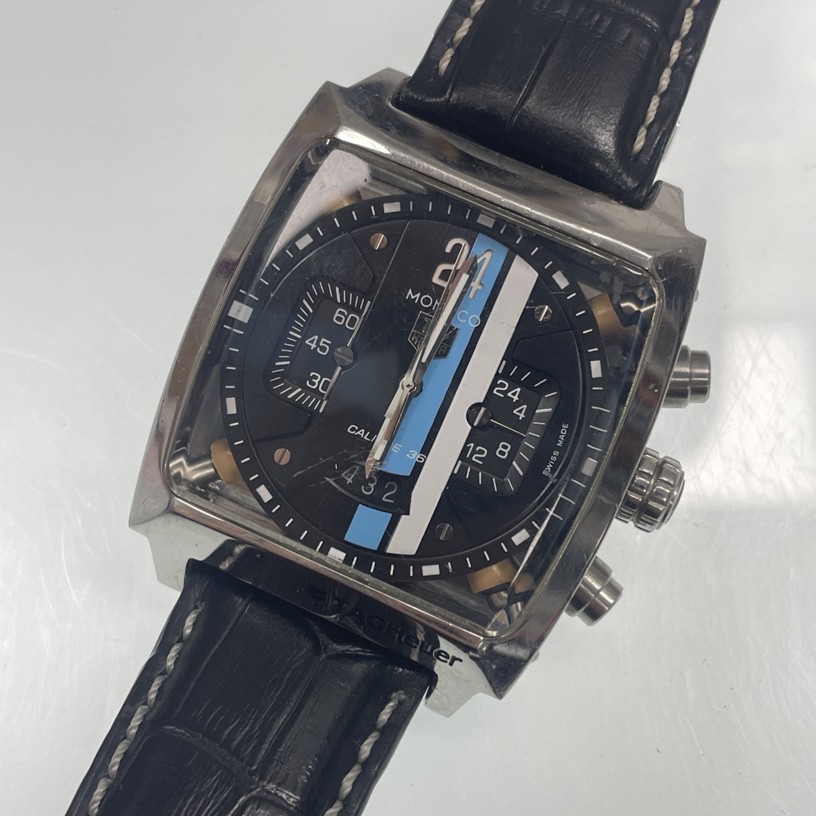 VINTAGE ORIGINAL RETRO Wristwatch Watch Time Piece - Tag Heuer Monaco McQueen