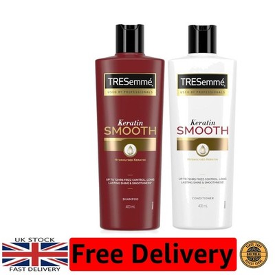 Tresemme Keratin Smooth Shampoo & Conditioner Set - 2 x 400ml Frizz Control