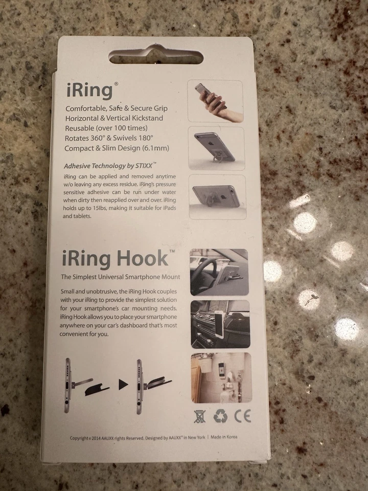 Black Authentic iRing Kickstand 4 iPhone Android Universal Smartphone Mount. M3 - Image 3 of 3