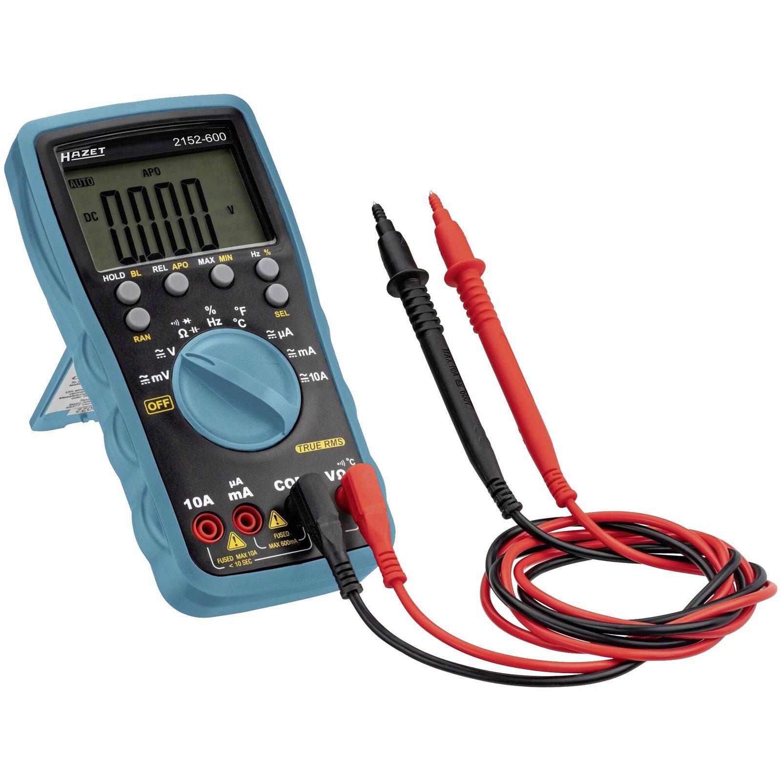 Hazet Multimeter CAT III 600V 2000 Counts Measures Voltage & More