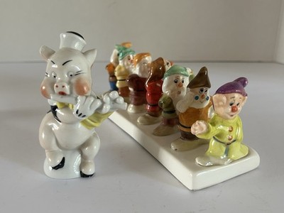 1930er Original Walt Disney Copyright ''Fifer'' kleines Schwein Zahnbürstenhalter