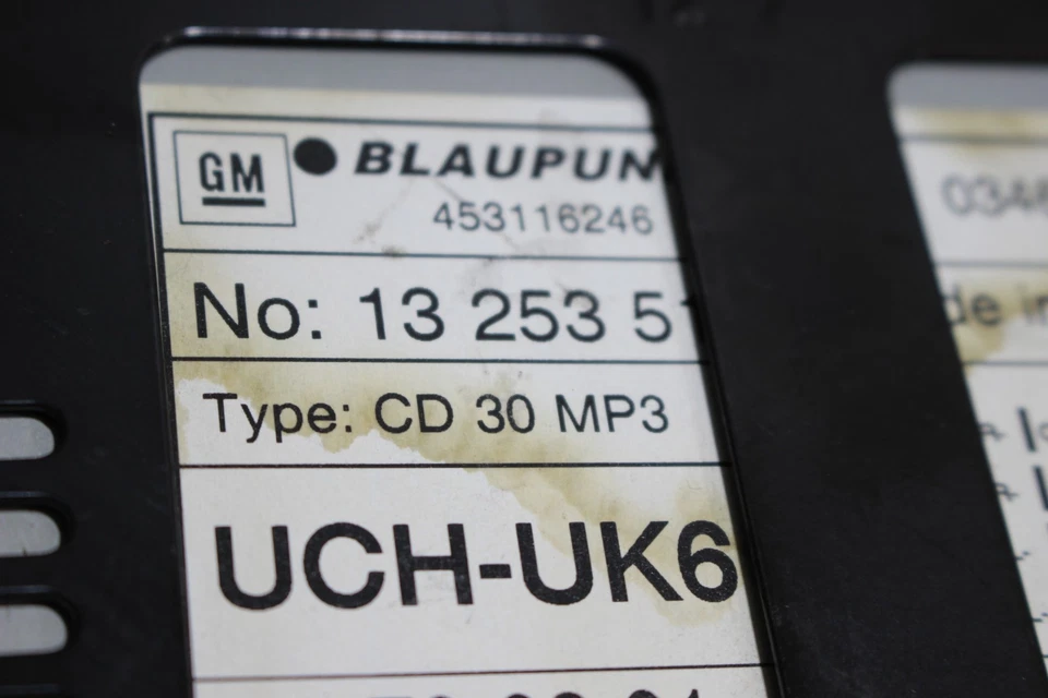 CD30 MP3 Autoradio Radio UCH-UK6 CODE fehlt Opel Meriva A E75 Bj,08 - Bild 3 von 4