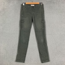 Vintage Y2K Abercrombie  Fitch Cargo Pant Womens 0 Perfect Stretch Slim Green
