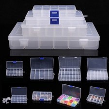 Organizador de plástico compacto y portátil compartimentos ajustables a prueba de polvo