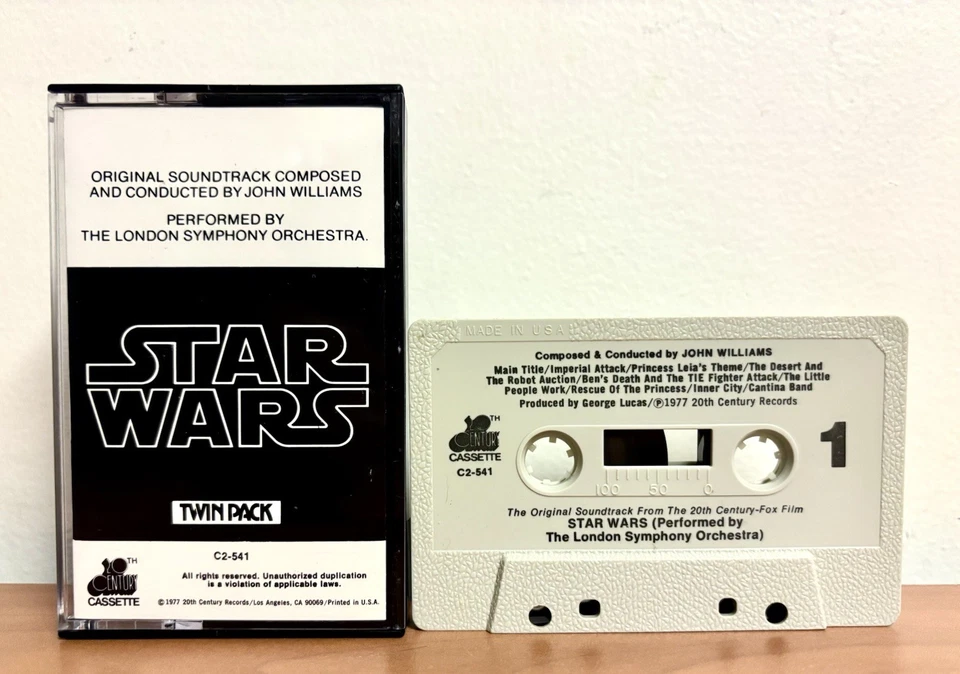 VINTAGE! Star Wars Soundtrack CASSETTE 1977 Twin Pack - PART 1. C2-541 First Ed. - Image 2 of 4