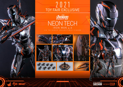Hot Toys Iron Man Neon Tech 4.0 Toy Fair 2021 Exclusive MMS597D39 - NEU