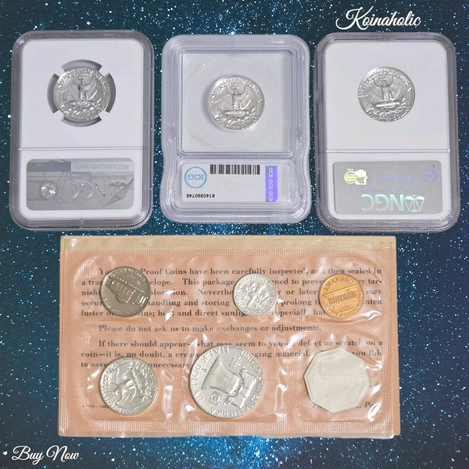 1962 Proof Set With OGP, NGC PR67, PR68 & PR69 Silver Washington Quarter Fast🚢  - Image 2 of 4