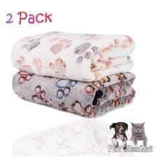 2x Small Puppy Blankets Throws Pet Cushion Dog Cat Soft Sleep Cover Sofa Bed Mat