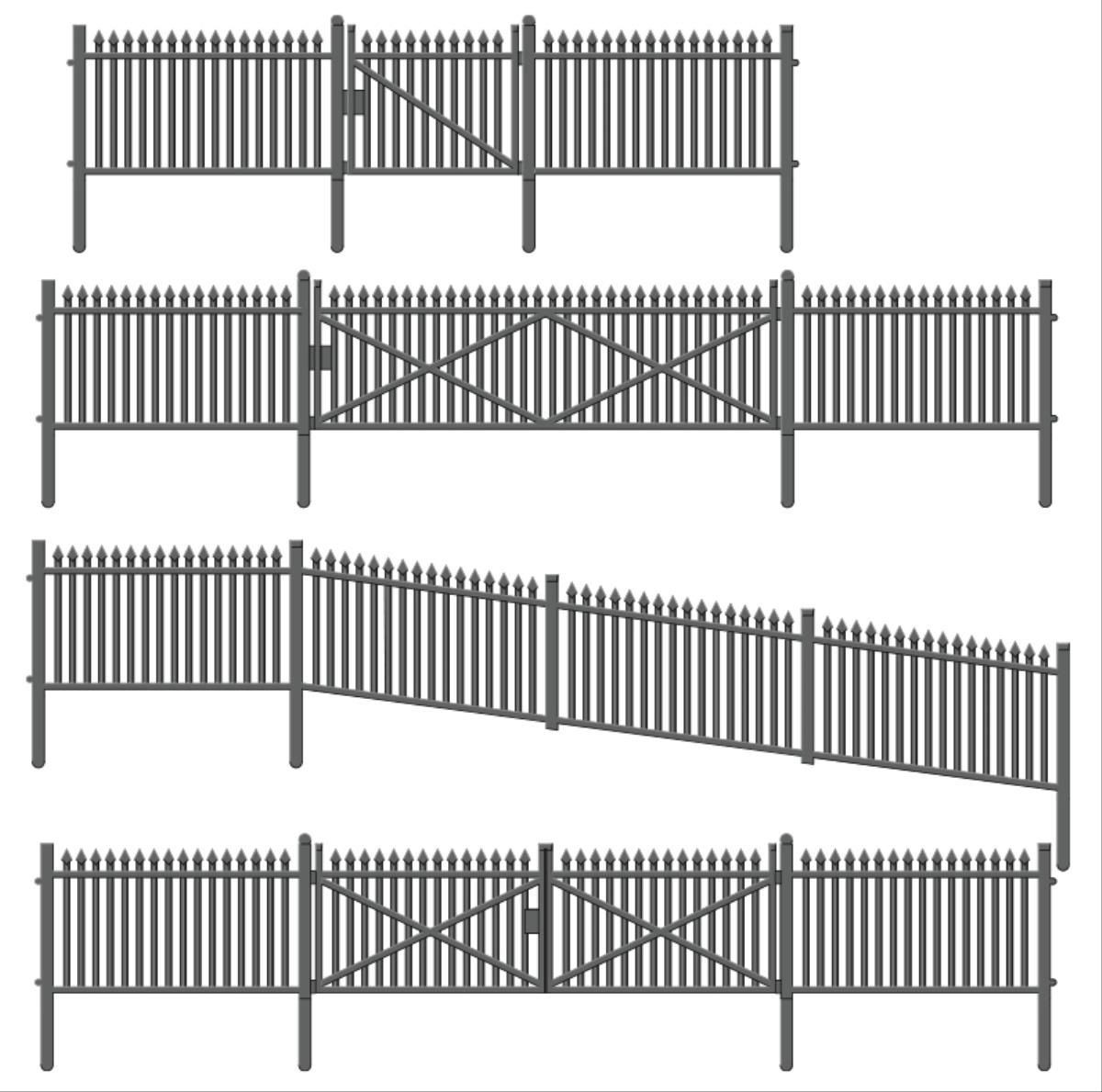 PECO TT GWR Spear Fencing, Gates (6), Ramps (4) LK12117