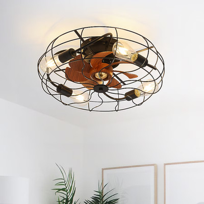 Sofucor 20K001 20-in Color-Changing Uncovered Outdoor Flush Mount Black/Brown Bl