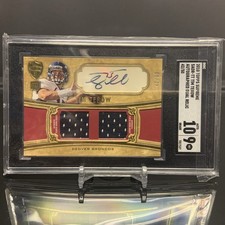 2010 Topps Supreme Tim Tebow Rookie Dual Patch Auto RPA SSP SGC 9/10 Pop 1 