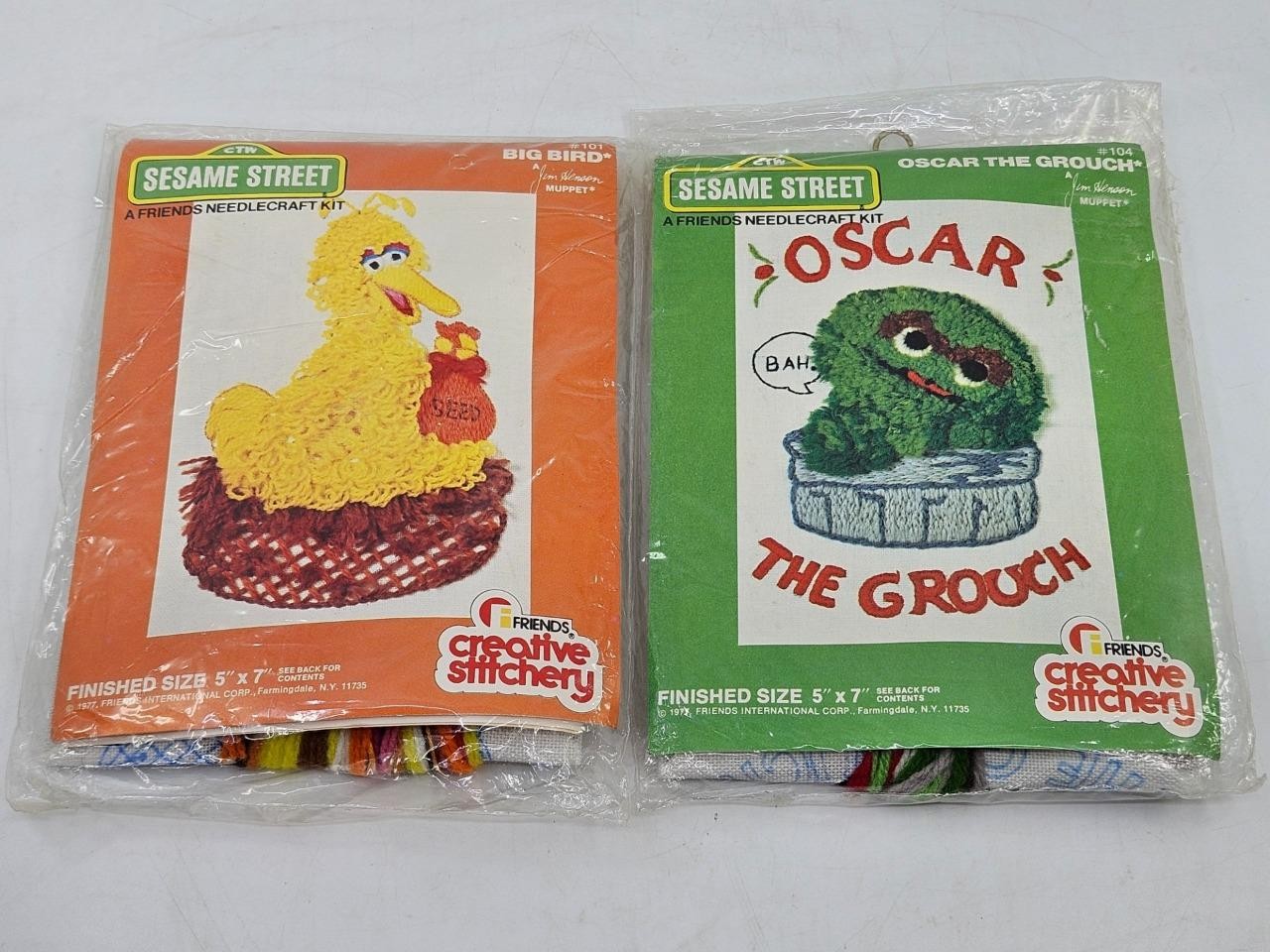 Kits Big Bird Oscar Grouch Creative Stitchery