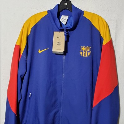 FC Barcelona Track Jacket Mens Large Blue Chinese Writing Full Zip FCB NWT 