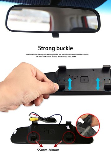 Wireless Rear View Reverse Backup Camera System with 4.3" Car LCD Mirror Monitor - Picture 8 of 24