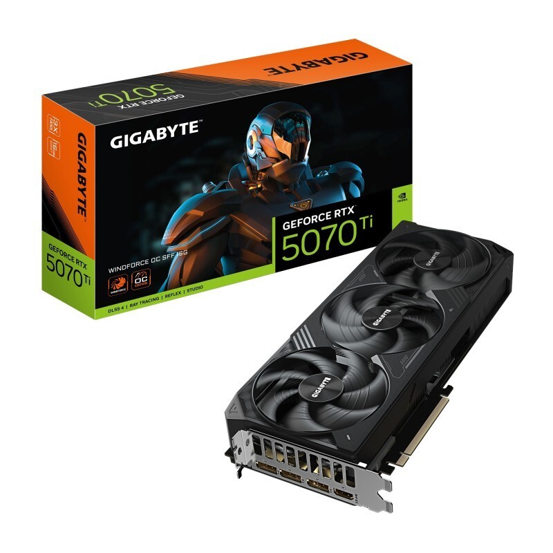 GIGABYTE GeForce RTX 5070 Ti WINDFORCE SFF 16G Scheda Grafica - 16GB GDDR7, 256b