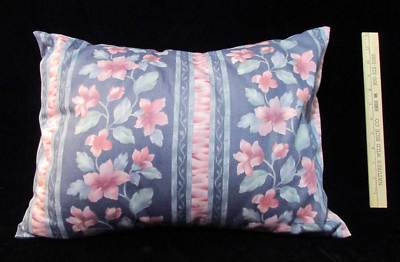 Quallofil Pillow Travel Car Camping Outdoors Use Blue Pink Floral
