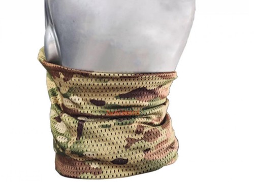 Men's Camo Mesh Fabric Scarf Neck Protective Ride Sunscreen Mask Scarf&Headscarf - Picture 4 of 34