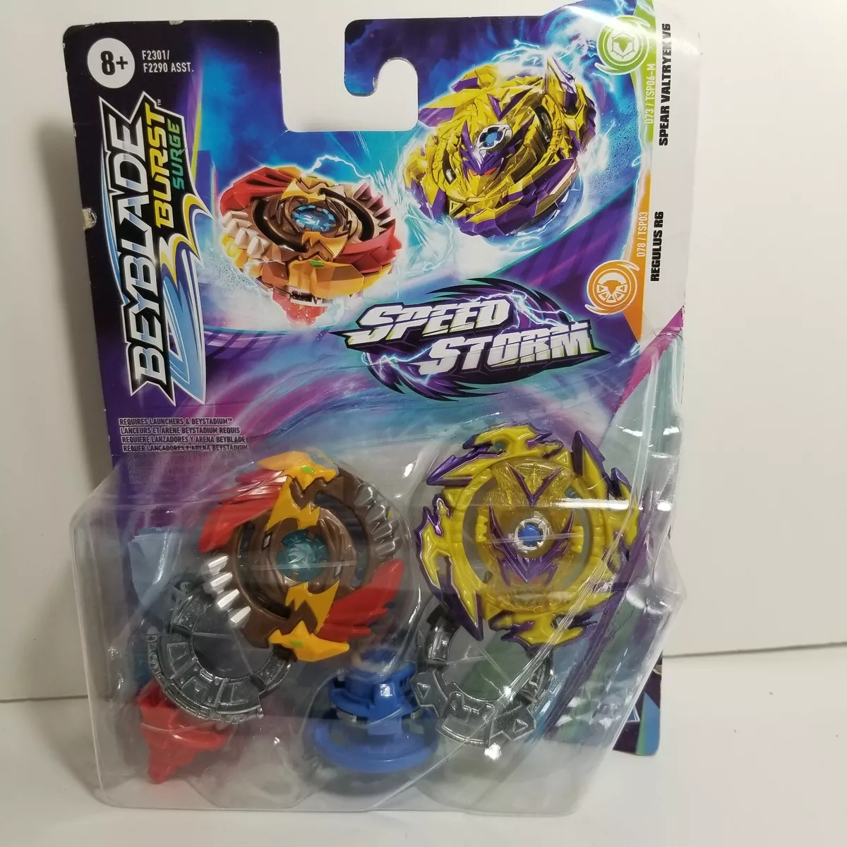 Beyblade Burst Surge Spear Valtryek V6 e Regulus R6 - Hasbro