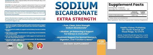 Sodium Bicarbonate Capsules Extra Strength Organic Use No Junk Tablet 1300 Mg - Picture 5 of 8