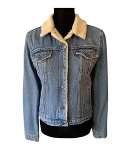 sherpa denim jacket women