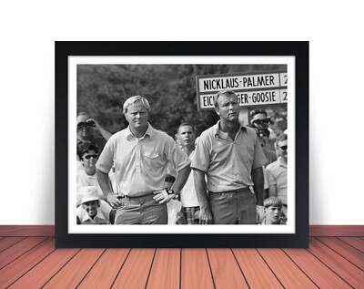 Framed JACK NICKLAUS & ARNOLD PALMER Golf Photo Picture - 8x10 or 11x14 (W3)