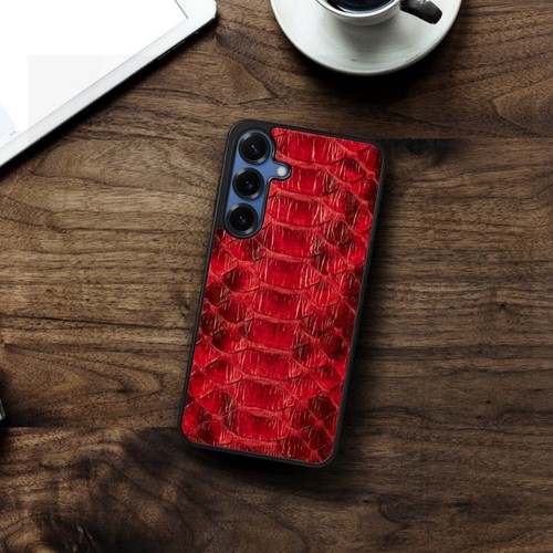 Cover Exotic Python Red Leather Case for Samsung Galaxy S25/ S25 Plus SkinBacker - Picture 11 of 21