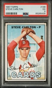 1967 Topps Steve Carlton #146 St Louis Cardinals Graded PSA 5 EX