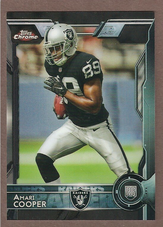2015 Topps Chrome #115-Amari Cooper Black Refractor RC Cowboys #'d to 299!