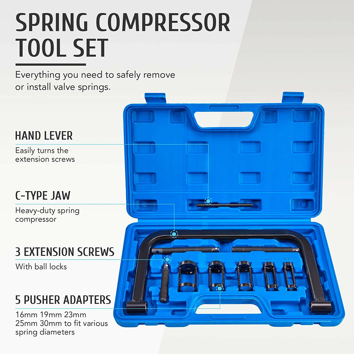 Valve Spring Removal Tool Kit Compressor C Clamp for Auto Motorcycle