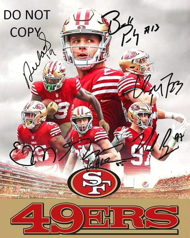 49ers Team Autographed Signed 8x10 RP Photo - Brock Purdy