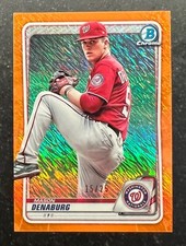 2020 Bowman Chrome Prospects Orange Shimmer Refractor Mason Denaburg #24 15/25