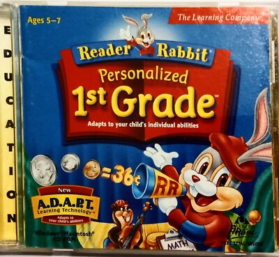 Reader Rabbit Personalized 1st Grade Pc WIN/MAC, ages 5-7 VERY GOOD 