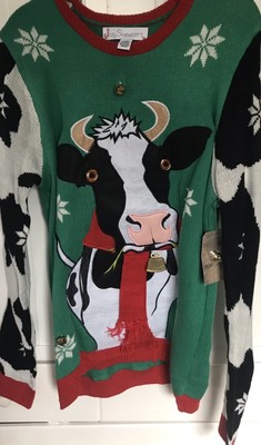 cow christmas sweater walmart